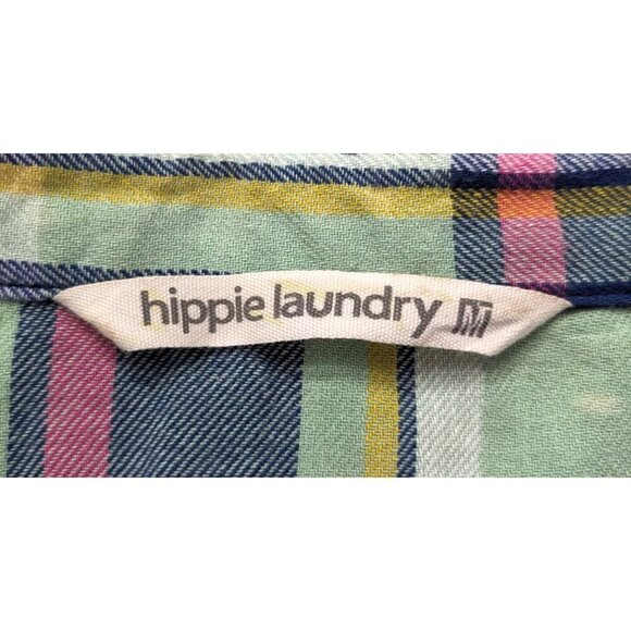 HIPPIE LAUNDRY Pastel Acid-Washed 100% Cotton Sleeveless Button Down Size M - Picture 3 of 6